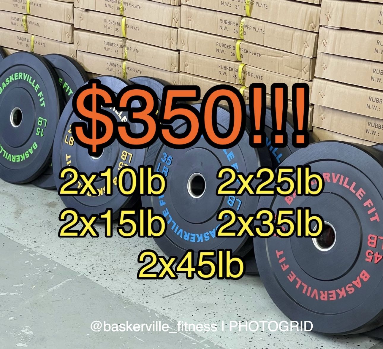 260lb Bumper Plate Set – Extreme Training Equipment