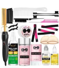 Hot comb straightening kit for wigs