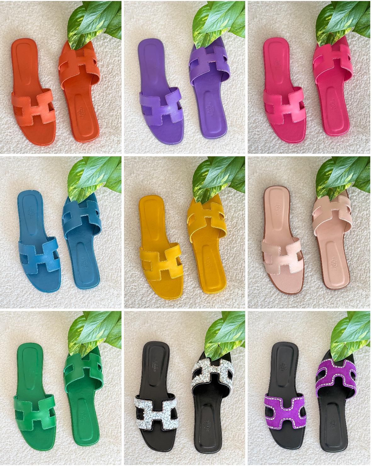 Hermes Brand Flats Mix Colors