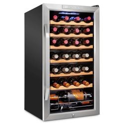 Ivation 28 Bottle Compressor Wine Cooler Refrigerator w/Lock