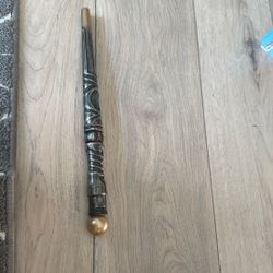 Magiquest Great Wolf Lodge Gold & Black Weathered-Looking Magic Wand & Topper