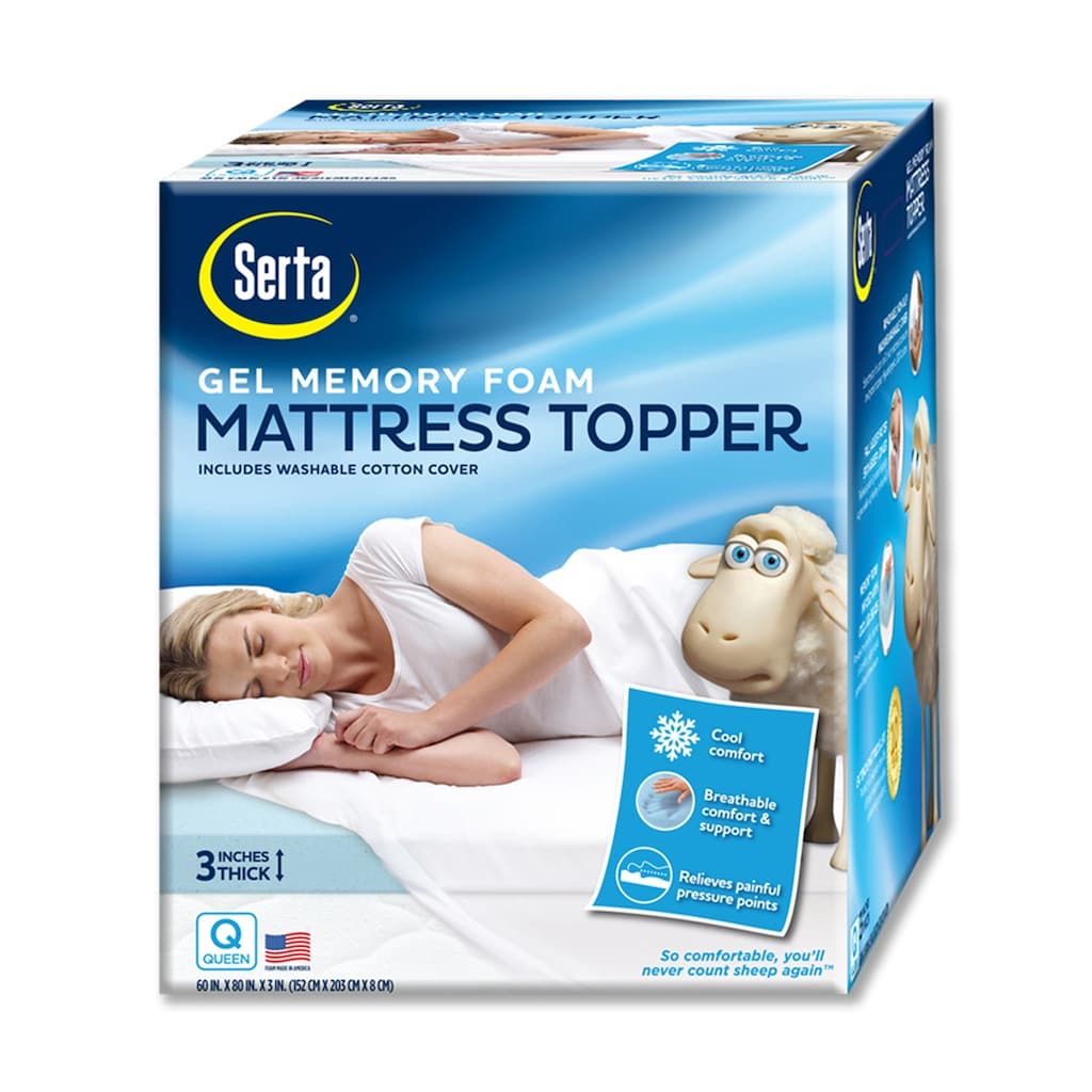 Serta Gel Memory Foam Mattress Topper