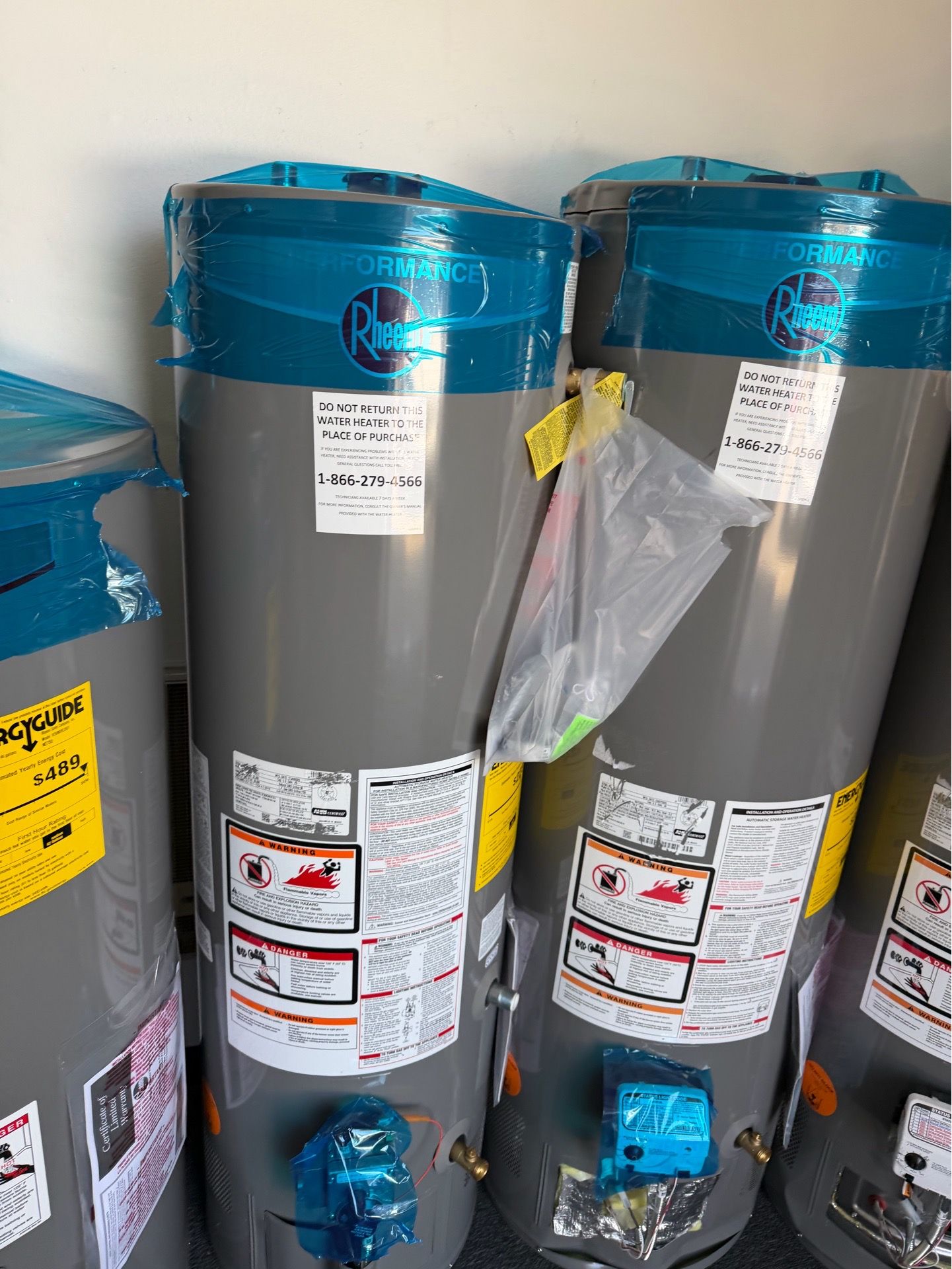 New water heaters