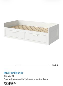 IKEA BRIMNES Daybed Frame with 2 Drawers