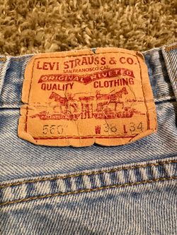 Levi's 560 Comfort Fit Light Wash Jeans Size 38x34