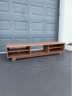Mid-Century Modern Walnut TV Stand | Low-profile Silhouette