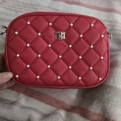 NWT- Red Badgly Mischka Crossbody w/Pearl Accents
