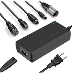 42V 2A Replacement Charger for 36V Electric Scooter Ebike Lithium Battery, 5 in 1 Scooter Charger