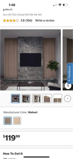 Artika Walnut Slat Wall Panels - Brand New