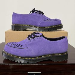 Dr. Martens Ramsey Woven Suede Creepers Purple Men's Size 11 US UK 10 Loafers