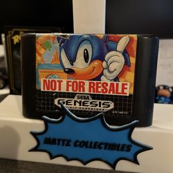 Sonic the Hedgehog (Sega Genesis) Not For Resale Promo Cartridge