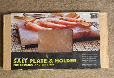 Himalayan Salt Plate and Holder Set