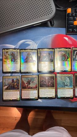 Lot of oversized mtg commander cards