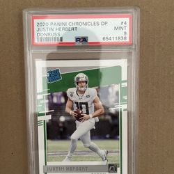 Justin Herbert Rated Rookie Psa 9