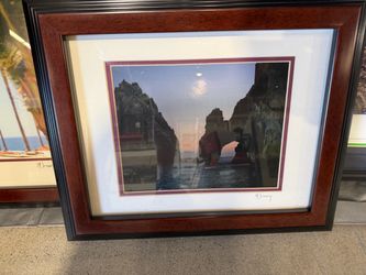 Framed Coastal Rock Formation Photo Print