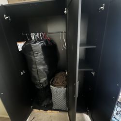 Black Closet With Mirror
