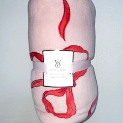 Victoria Secret Red Ribbon Blanket