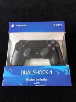 Official Sony PlayStation 4 PS4 Dualshock 4 Jet Black Wireless Controller Brand New (Post Nintendo era)