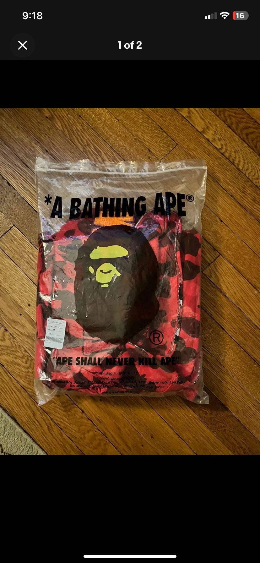 Bape Hoodie Red