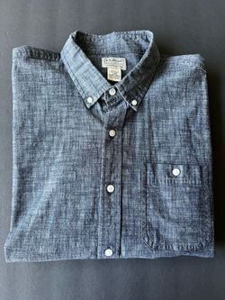 LL Bean Nice Denim Slightly Slim Button Up Shirt