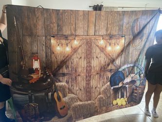 8x6 Country Western Back Drop