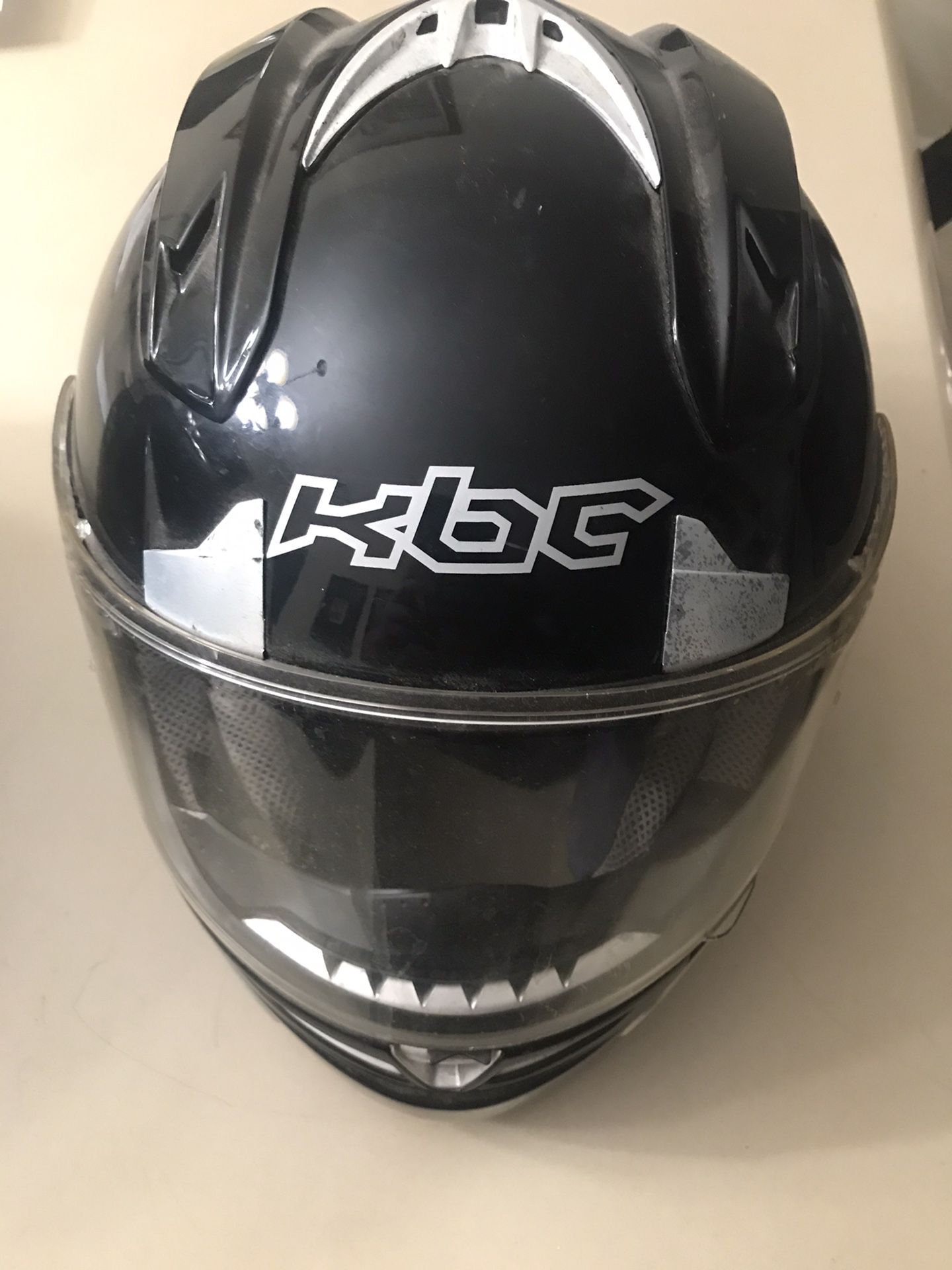 KBC Black Snell DOT motorcycle helmet