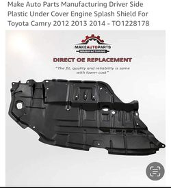 Toyota Camry 2012-2014 Bumper And Engine Cover