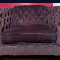 purple loveseat couch *extremely comfortable*