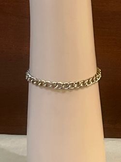 Gold Tone Cuban Link Bracelet