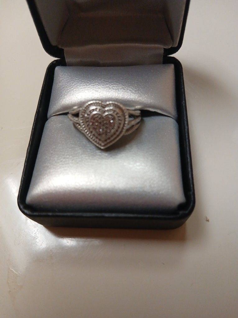 Stirling Silver Double Hearted Ring