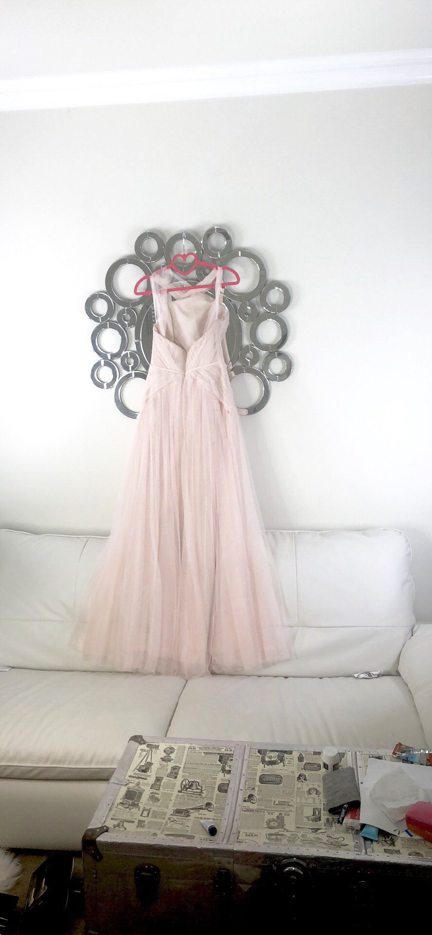 brown cream dress Valentino and Polka Dot Lace trim Miama White Lace Tulle plunging V neckline all-footwear Size:US24