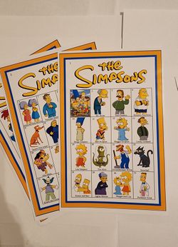 The Simpsons Bingo Cards NEW 