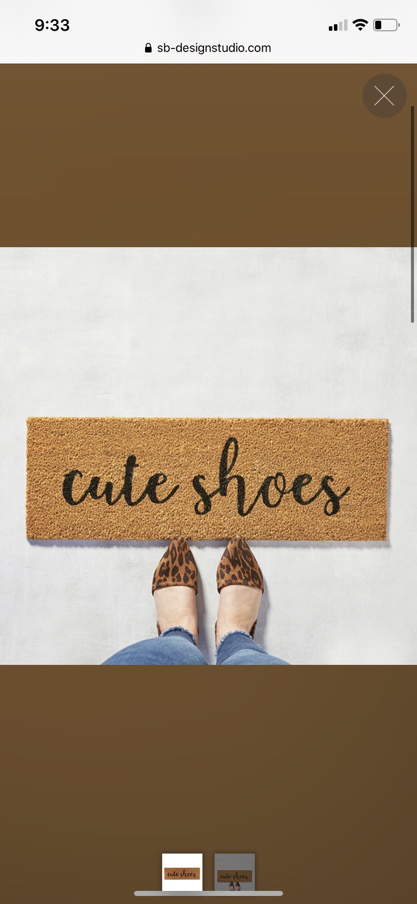 Cute shoes doormat