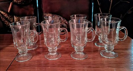 Vtg Libbey Glass Irish Coffee Mugs