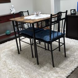 Table With Two Chairs, Metal