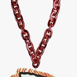 Kansas City Chiefs NFL LED Light Up Fan Chain Necklace-Red Chain