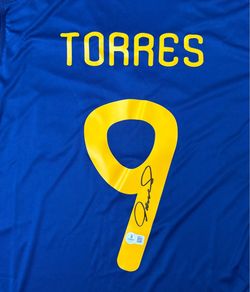 ⚽️🔥 Fernando Torres Beckett Signed Spain 2010 World Cup Commemorative Jersey ⚽️ 🔥