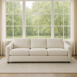 Sofa 3 Seater White Fabric 99” Long - Perfect For Home / Office- Delivery 🚚 