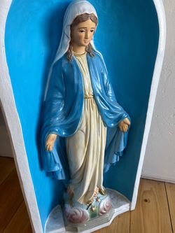 Our Lady Of Grace Cement Statue - 30 Inches Tall, Weighs 80 Pounds 