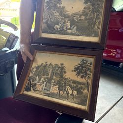 2  Original Cuirer And Ives Lithographs
