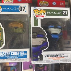 Halo Funkos Máster Chief And A Spartan