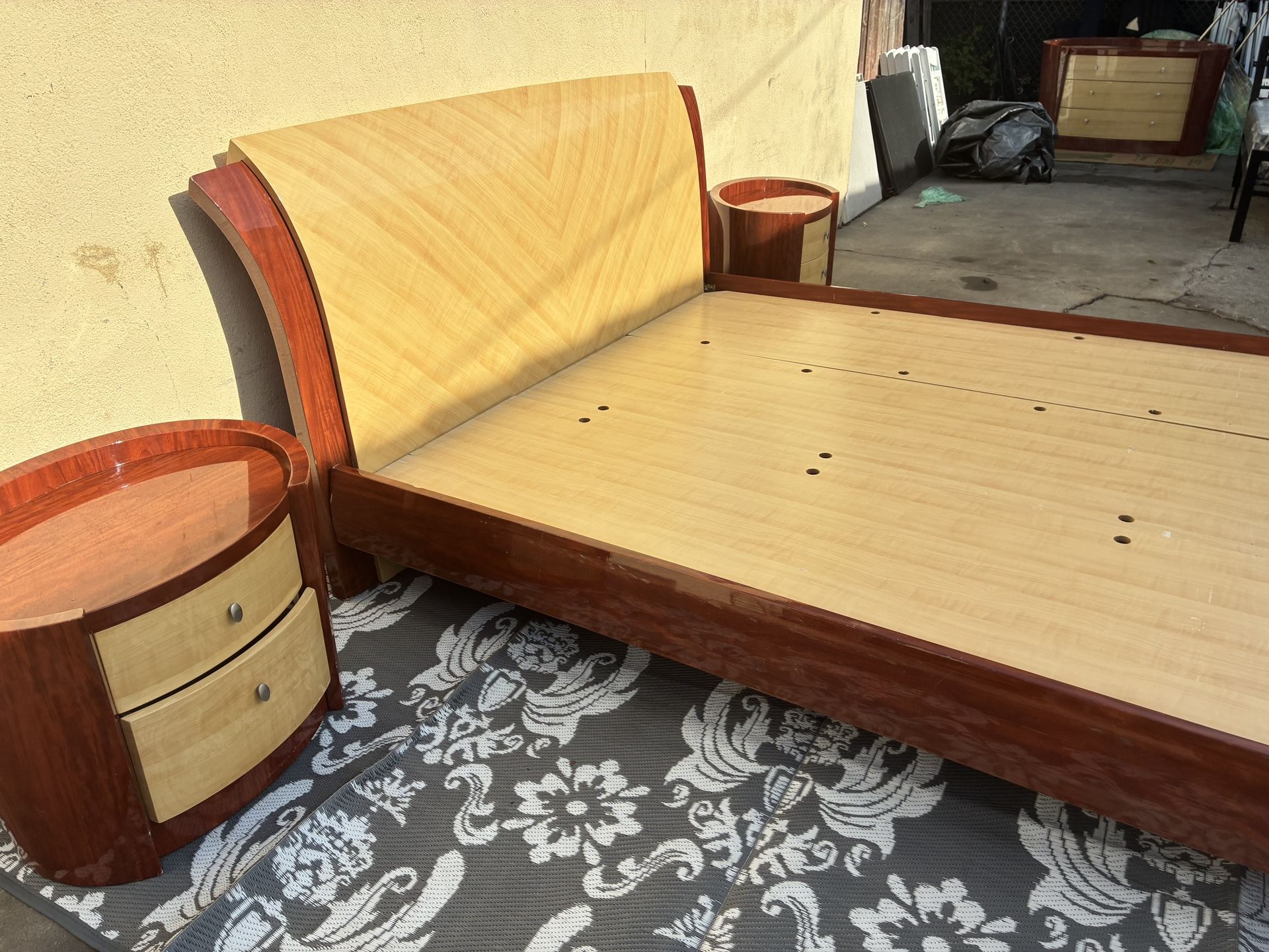 Bed Frame With Cabinets