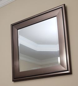 Decorative mirror square 27inch frame 19 1/2 inch mirror