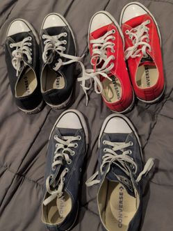 3 Pairs Converse Chuck Taylor Low Top Sneakers