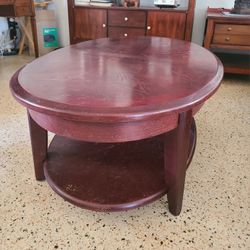 Oval wooden table 