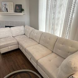 White Sectional Couch Price Negotiable