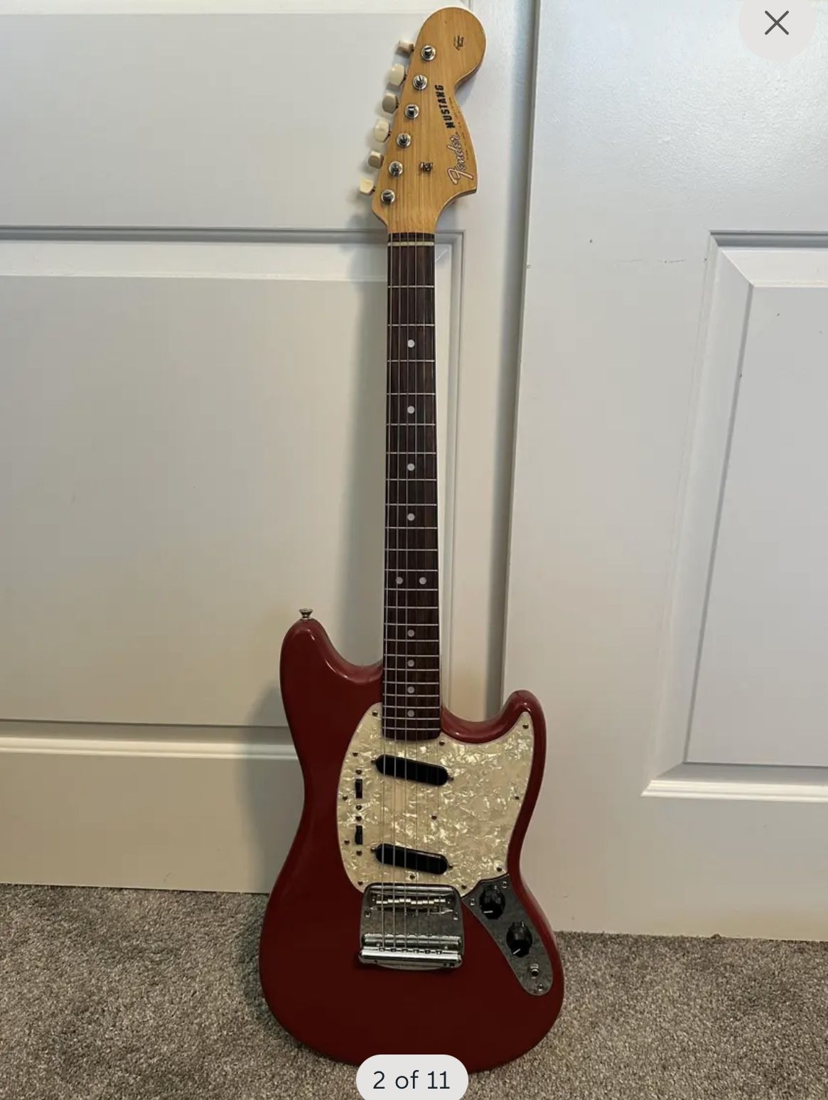 Used Fender 1994 Fender Mustang MG-65 Japanese 65' Reissue Dakota Red