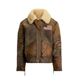 Vinatge Shearling Fur Leather Jacket