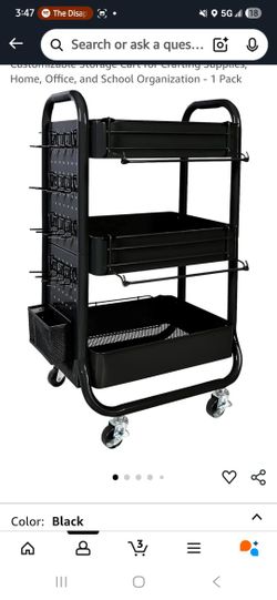 Utility Organization Cart-black