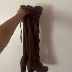 Suede Thigh Boots 